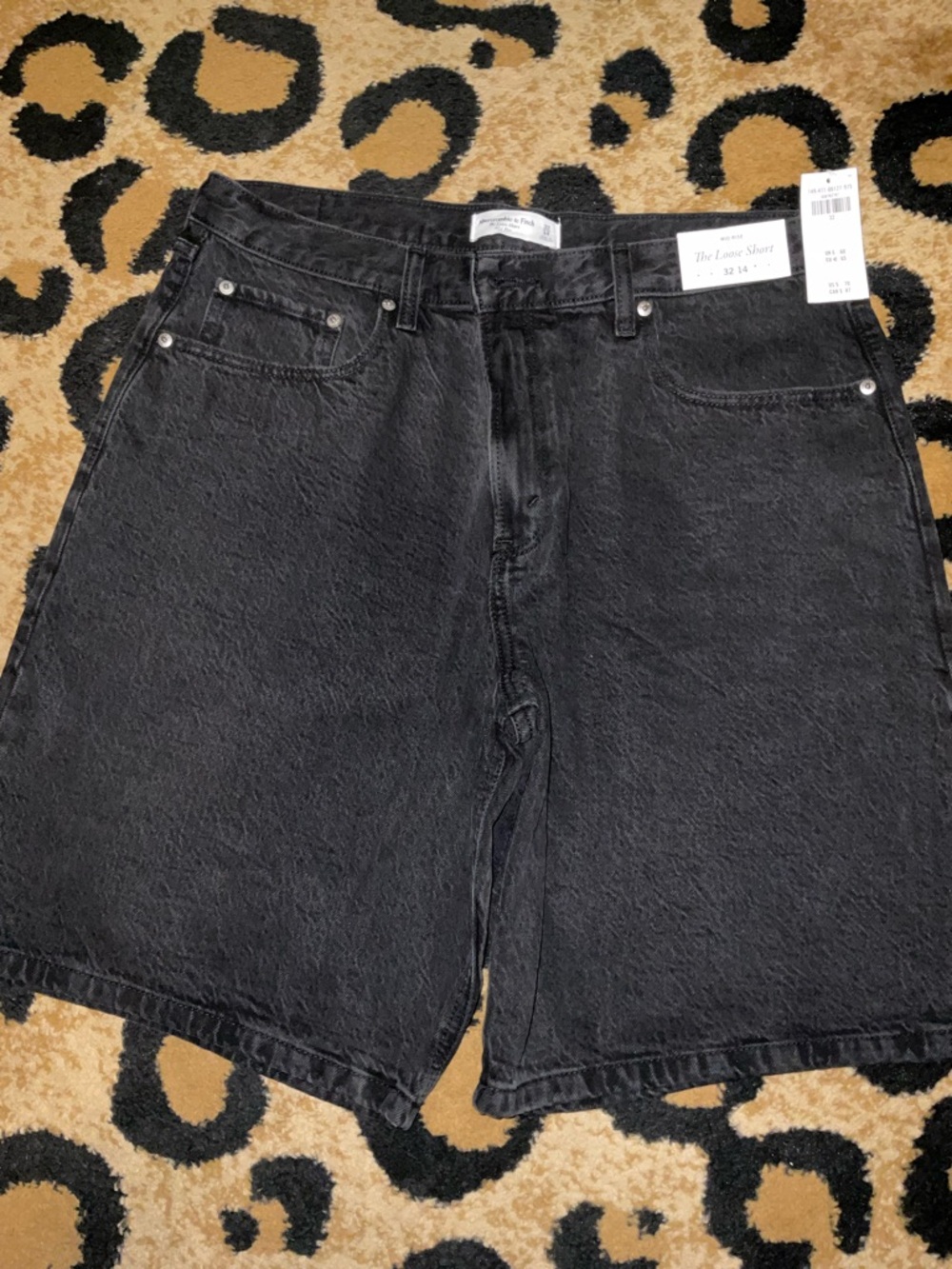 Abercrombie & Fitch Black Loose Short